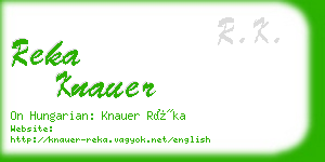 reka knauer business card